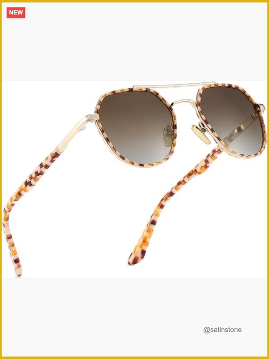 Classic Retro Aviator Sunglasses Women Men - UV Protection Polarized Shades